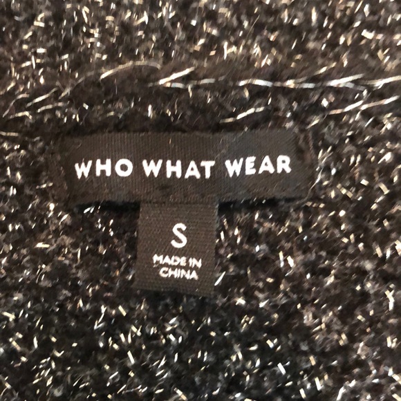 Who What Wear sweater-black & silver pattern - Picture 3 of 4